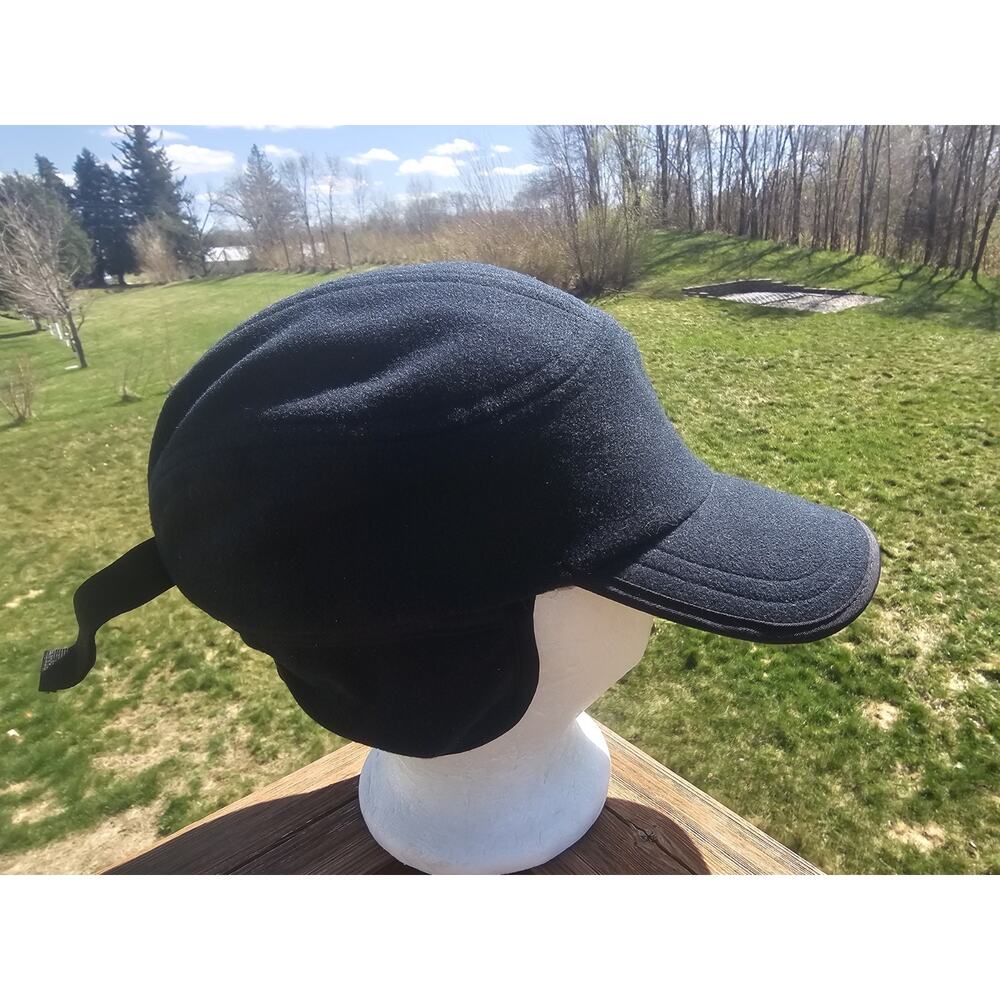 Galyans Windstopper Fleece Trapper Hiking Hat Black Earflap Womens One Size - Picture 2 of 9